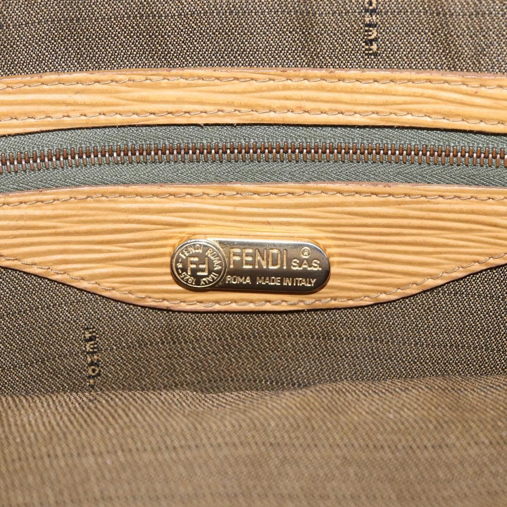 Fendi Vintage Zucca Handbag Zucca Brown Canvas Handbag (Pre-Owned)