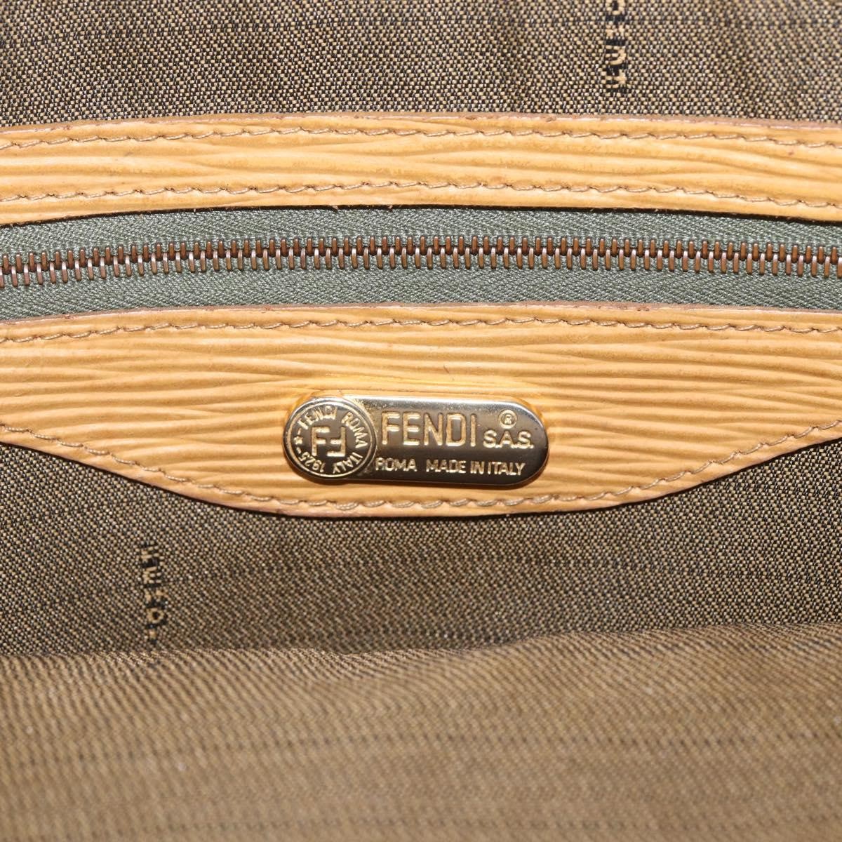 Fendi Vintage Zucca Handbag Zucca Brown Canvas Handbag (Pre-Owned)