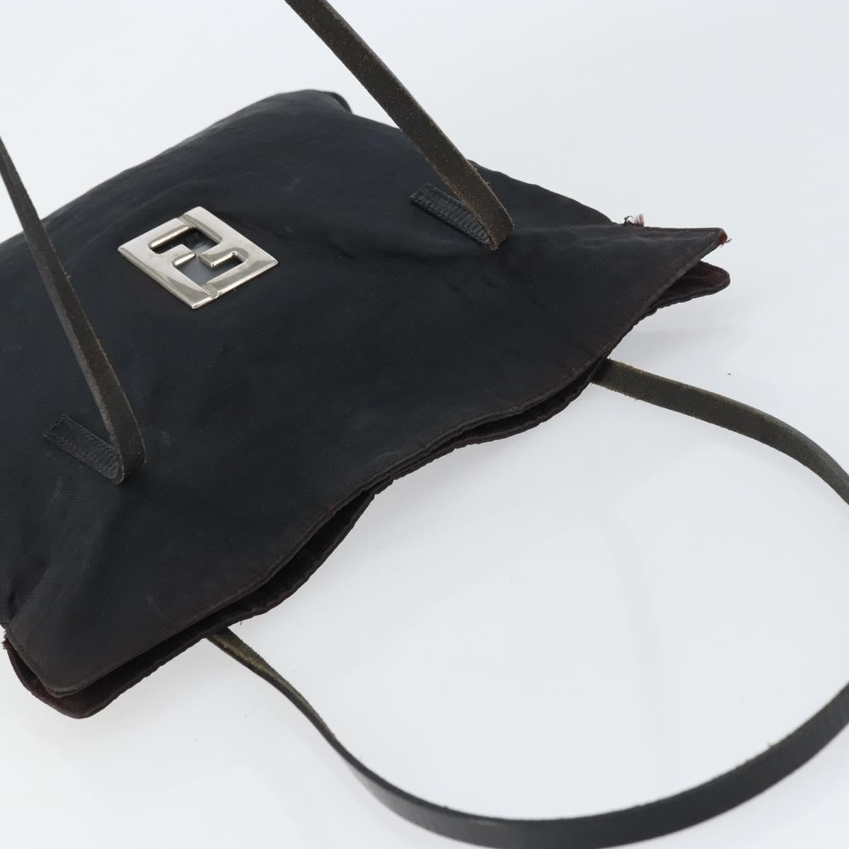 Fendi Zucca Tote Bag Canvas Black Canvas Tote Bag Bag (Pre-Owned)