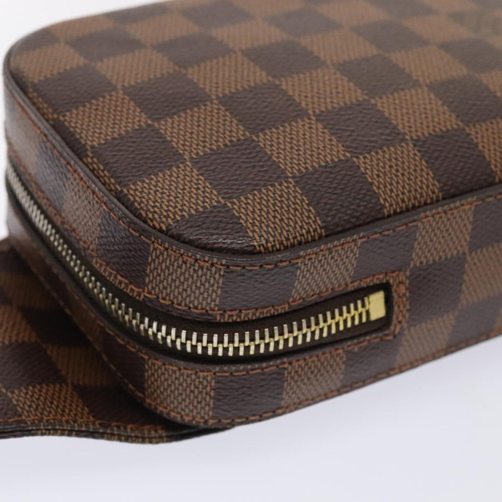 Louis Vuitton Geronimos Waist Bag Damier Brown Canvas Shoulder Bag Bag (Pre-Owned)