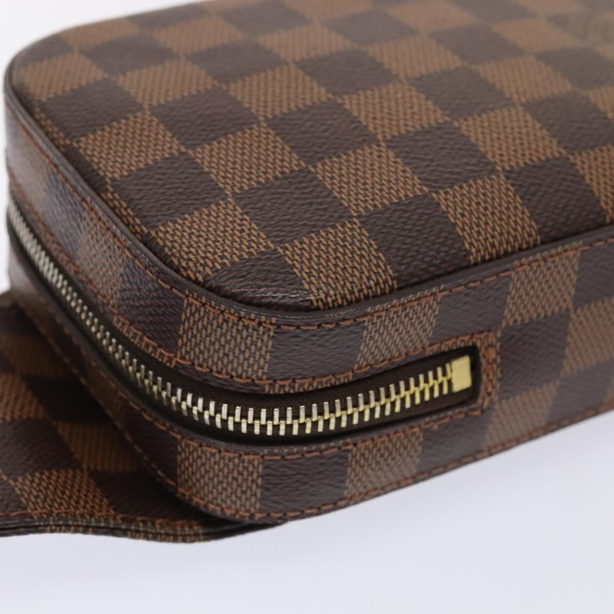 Louis Vuitton Geronimos Waist Bag Damier Brown Canvas Shoulder Bag Bag (Pre-Owned)