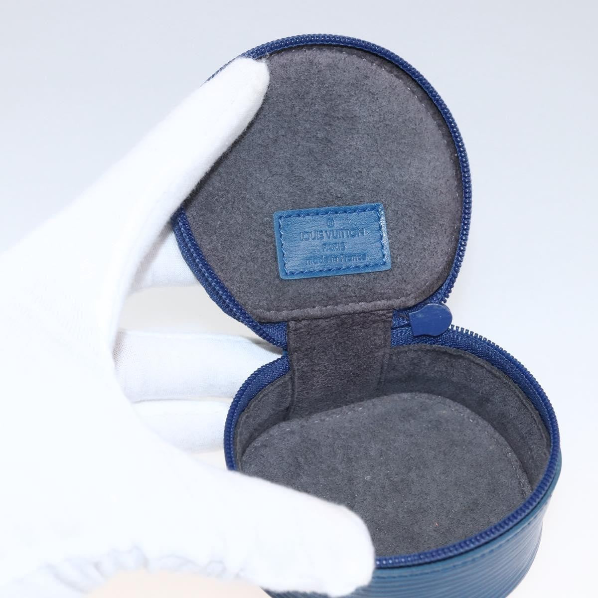 Louis Vuitton Ecrin Bijoux Jewelry Case Epi Leather Blue Leather Clutche & Pouche Bag (Pre-Owned)