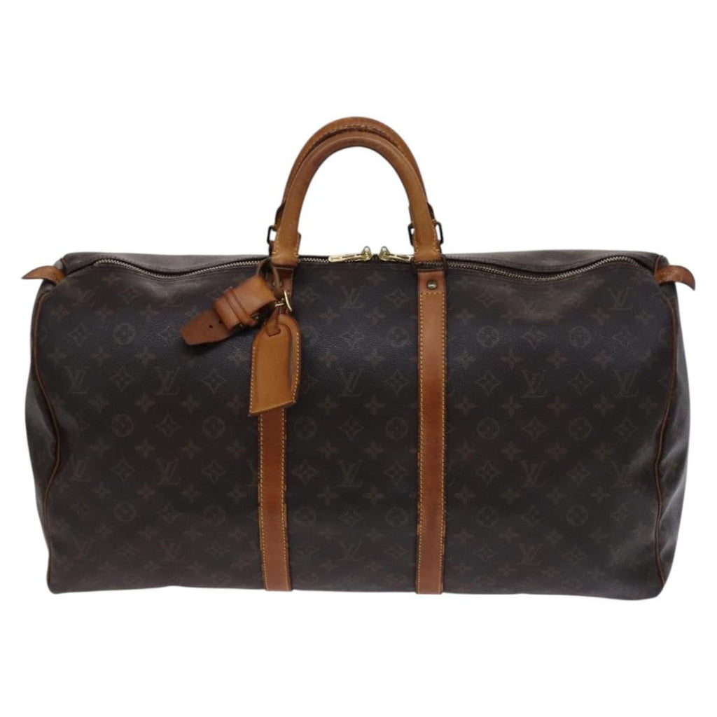 Louis Vuitton Keepall Bag Monogram Canvas Brown Canvas Travel Bag Bag (Pre-Owned)