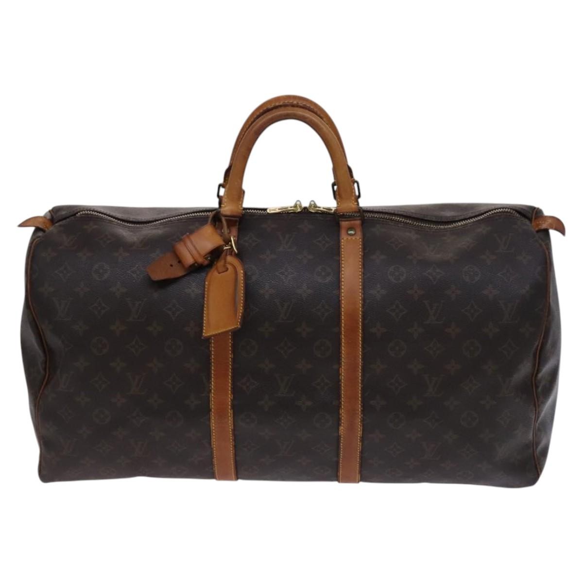 Louis Vuitton Keepall Bag Monogram Canvas Brown Canvas Travel Bag Bag (Pre-Owned)
