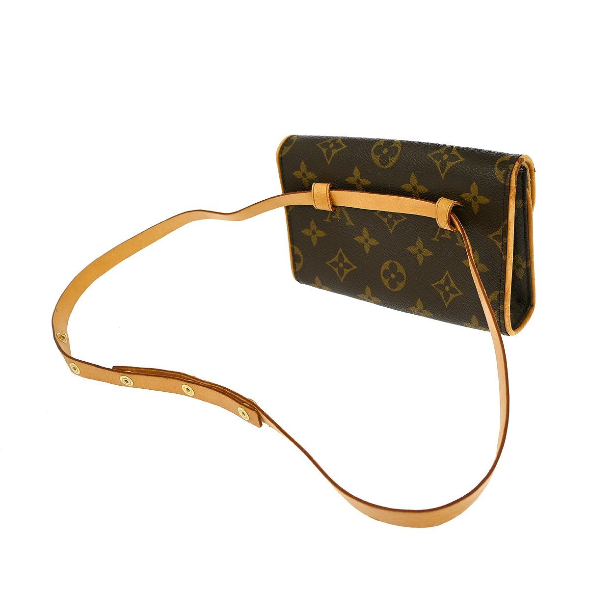 Louis Vuitton Florentine Waist Bag Monogram Canvas Brown Canvas Clutche & Pouche Bag (Pre-Owned)