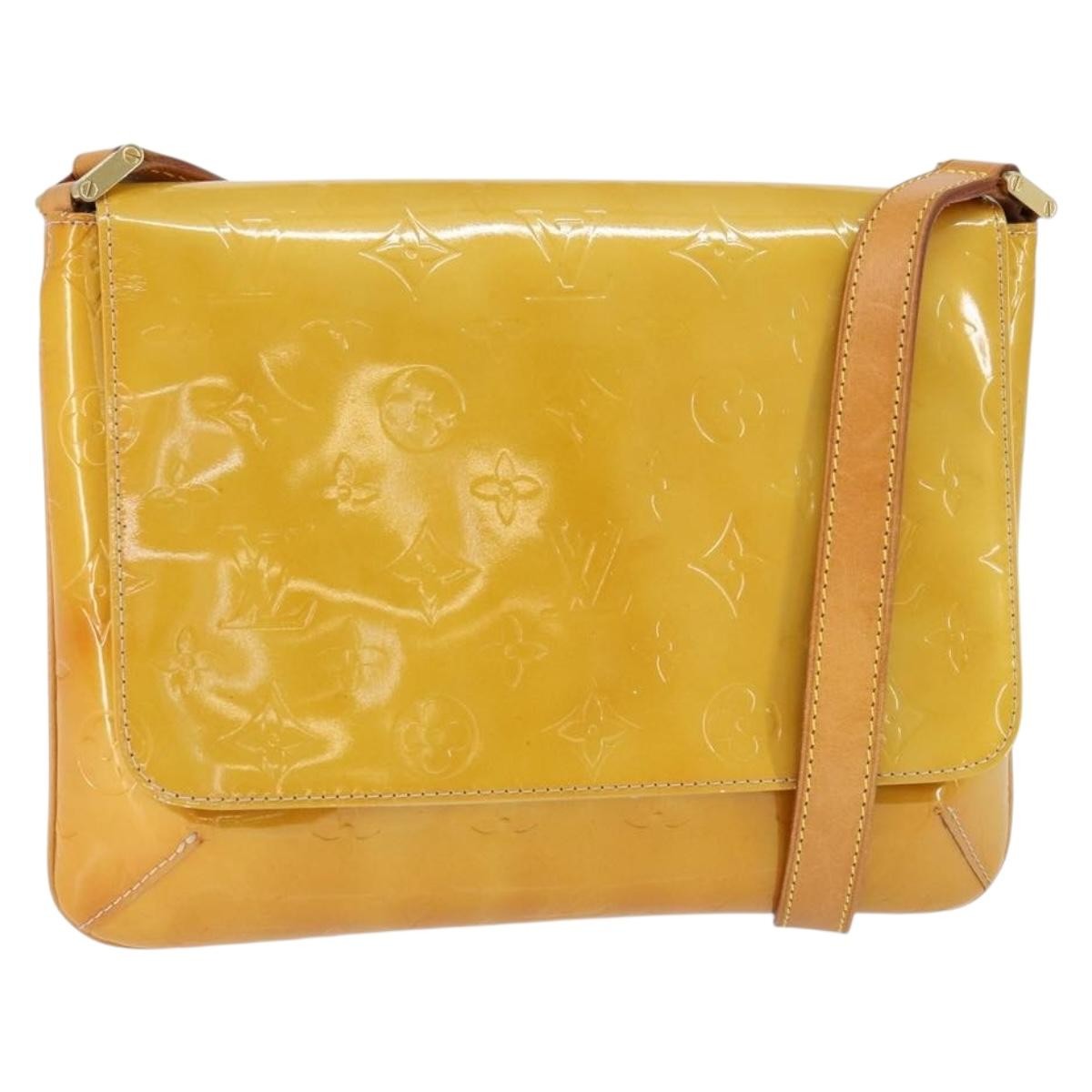 Louis Vuitton Thompson Street Handbag Monogram Vernis Beige Patent_Leather Shoulder Bag Bag (Pre-Owned)