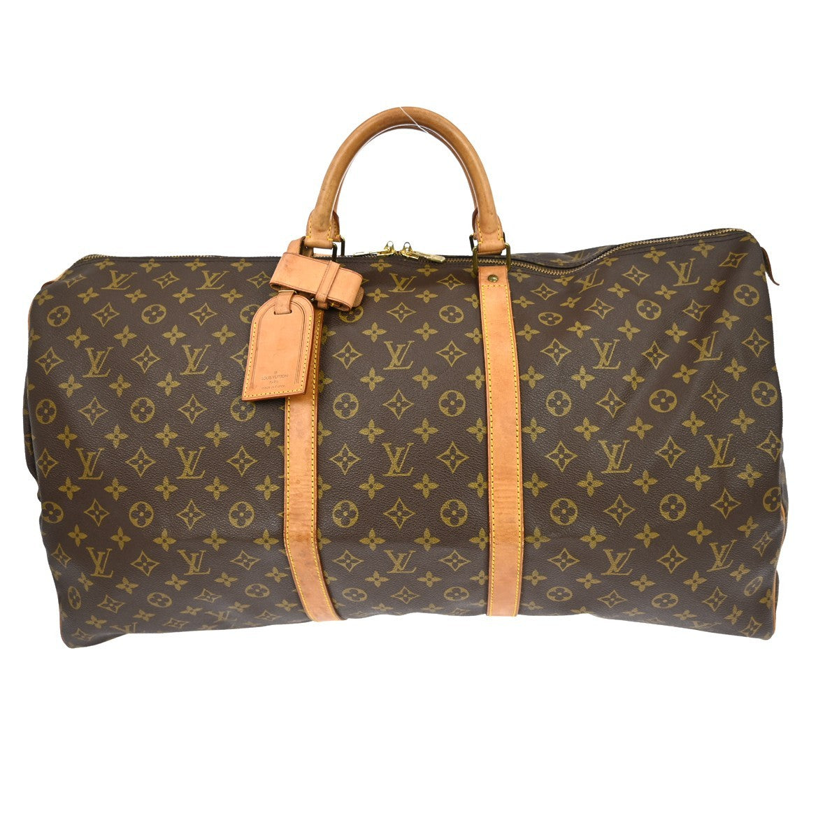 Louis Vuitton Keepall Bag Monogram Canvas Brown Canvas Travel Bag Bag (Pre-Owned)
