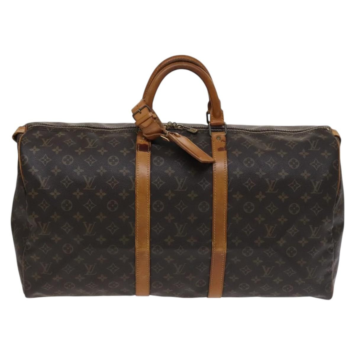 Louis Vuitton Keepall Bag Monogram Canvas Brown Canvas Travel Bag Bag (Pre-Owned)
