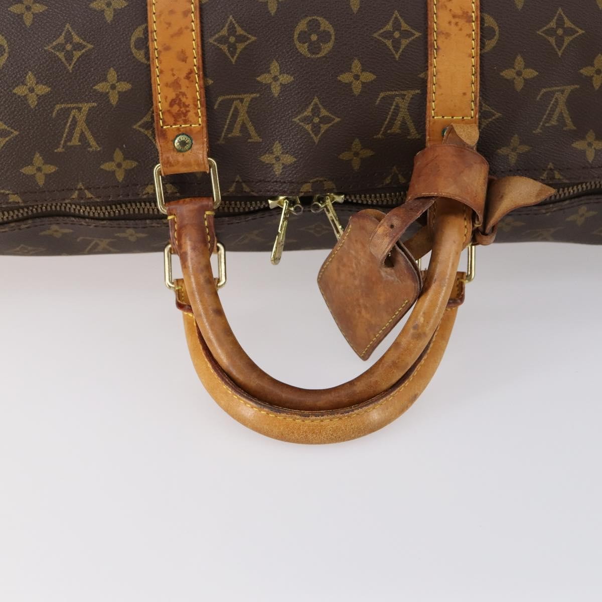 Louis Vuitton Keepall Bag Monogram Canvas Brown Canvas Travel Bag Bag (Pre-Owned)