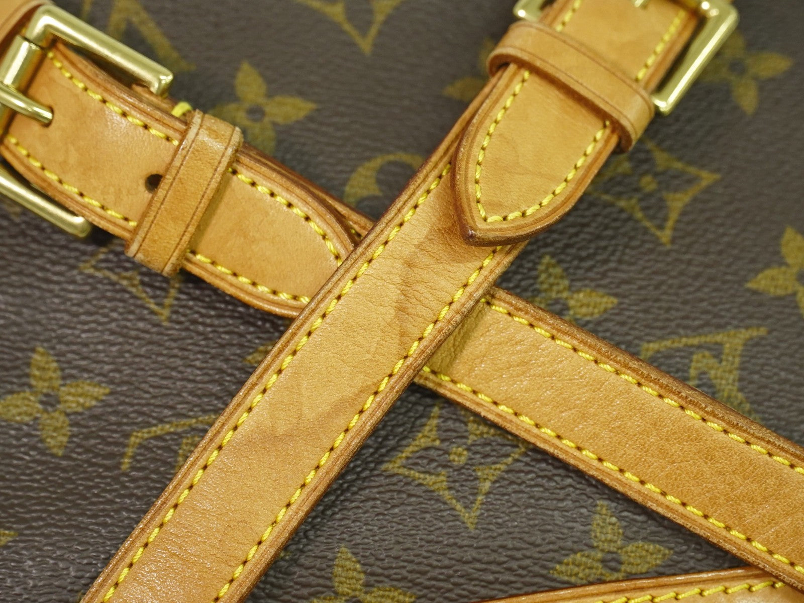Louis Vuitton Vintage Montsouris Backpack Monogram Canvas Brown Canvas Backpack Bag (Pre-Owned)