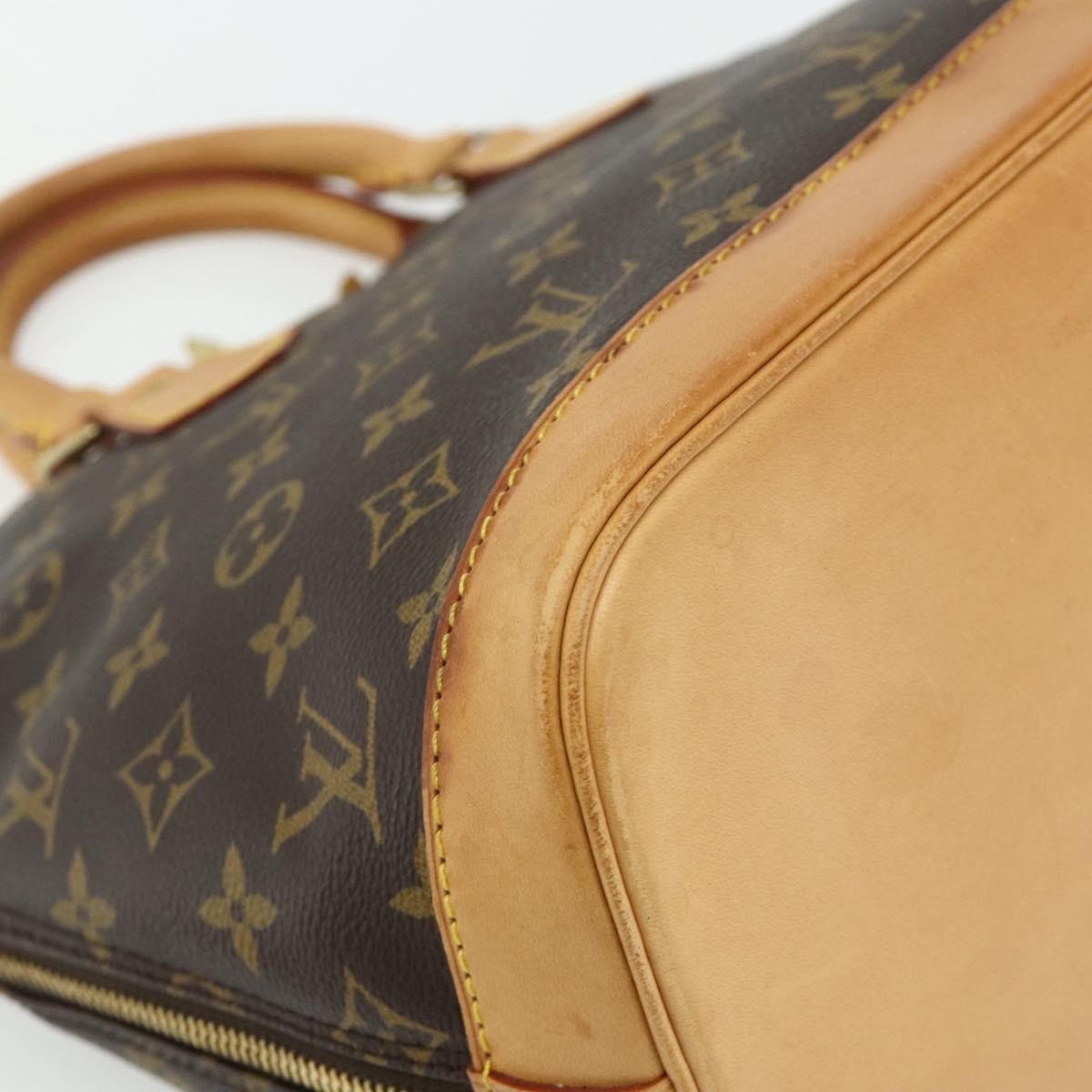Louis Vuitton Alma Handbag Monogram Canvas Brown Canvas Handbag (Pre-Owned)