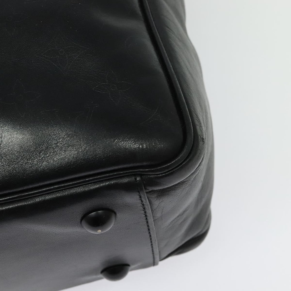 Louis Vuitton Clarkson Messenger Bag Monogram Shadow Leather Black Leather Bag (Pre-Owned)