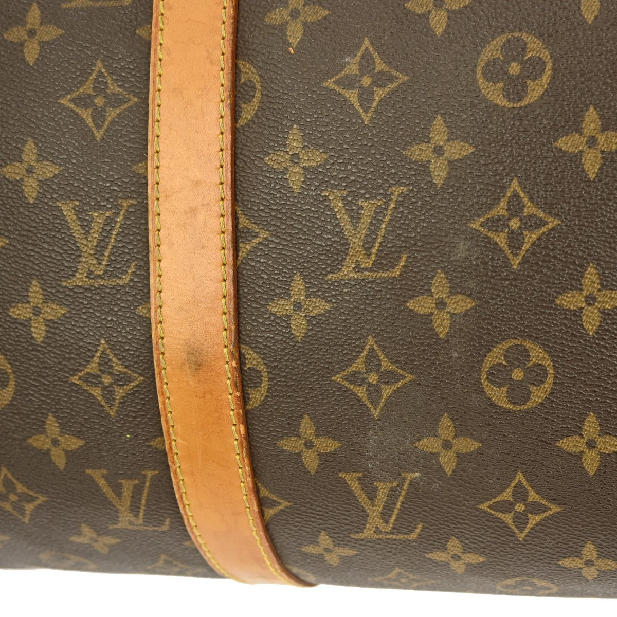 Louis Vuitton Keepall Bag Monogram Canvas Brown Canvas Travel Bag Bag (Pre-Owned)