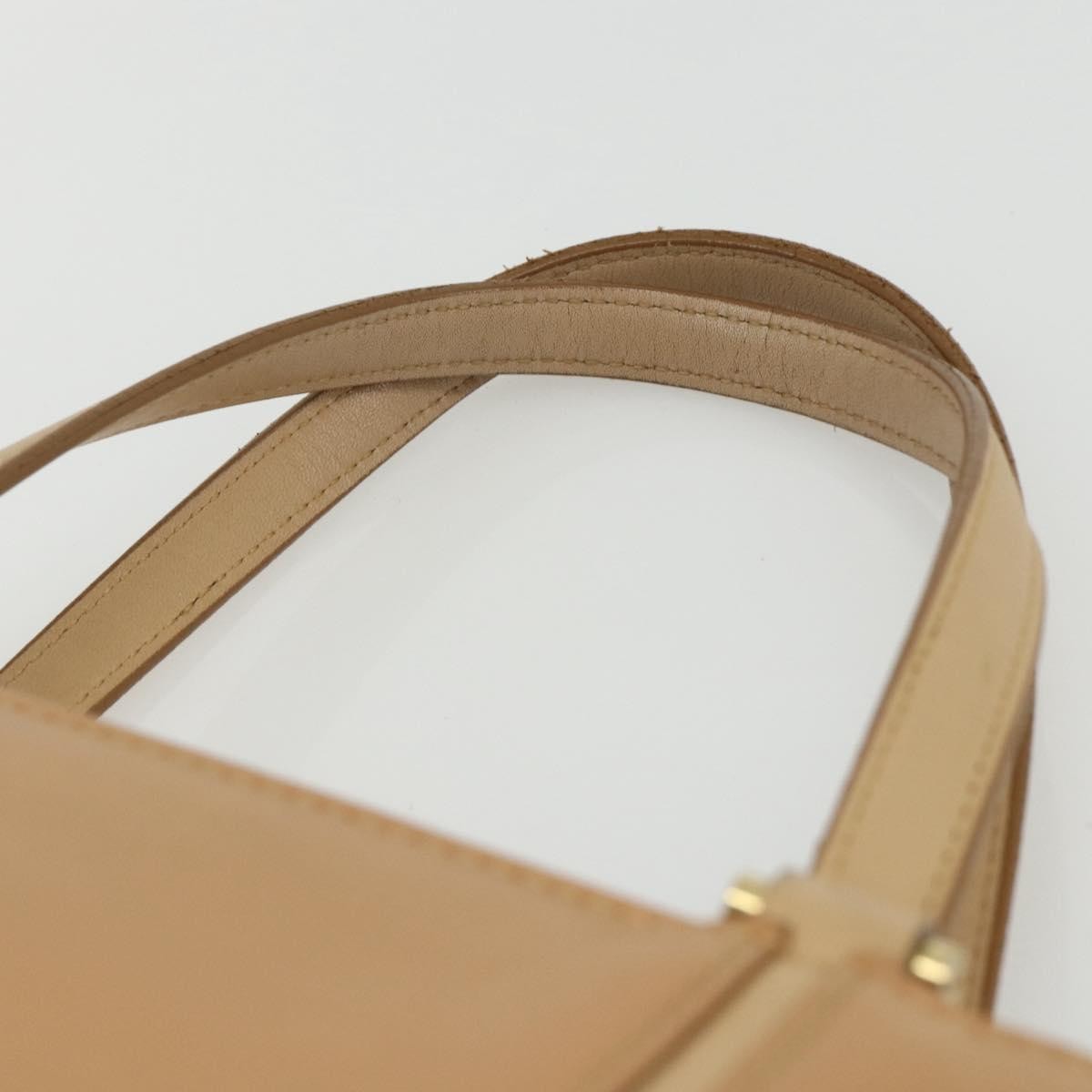 Burberry Vintage Handbag Leather Beige Leather Handbag (Pre-Owned)