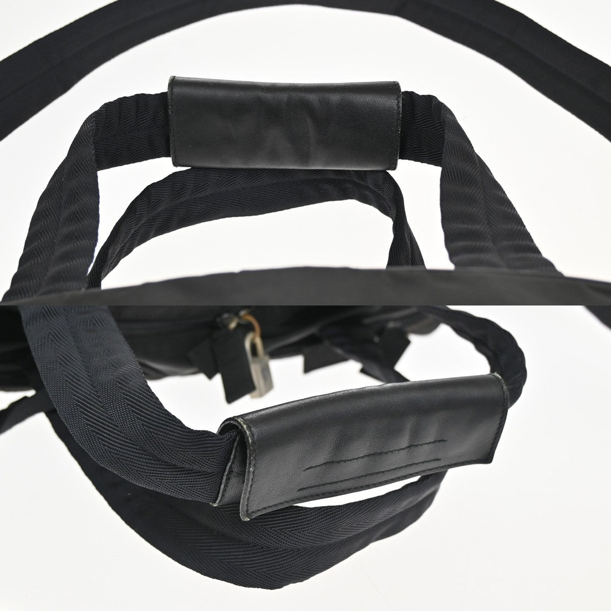 Prada Expandable Front Zip Boston Bag Tessuto Black Nylon Travel Bag Bag (Pre-Owned)