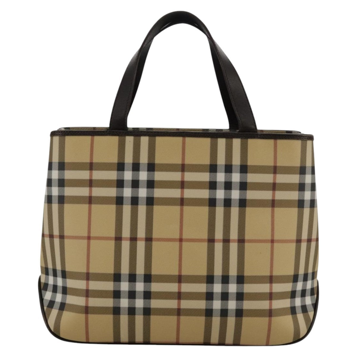 Burberry Nova Check Handbag Nova Check Canvas And Leather Beige Canvas Handbag (Pre-Owned)