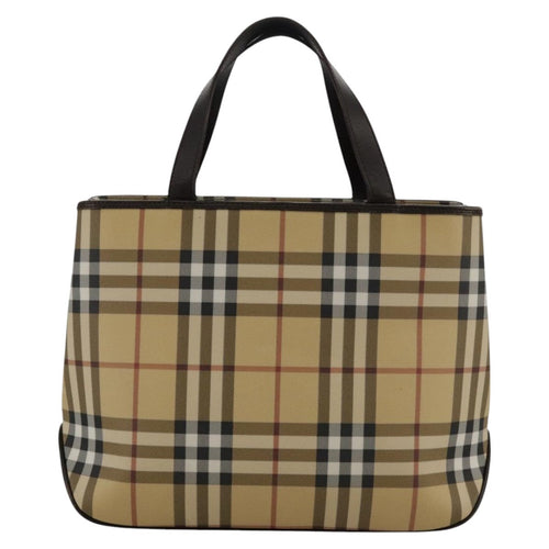 Burberry Nova Check Handbag Nova Check Canvas And Leather Beige Canvas Handbag (Pre-Owned)
