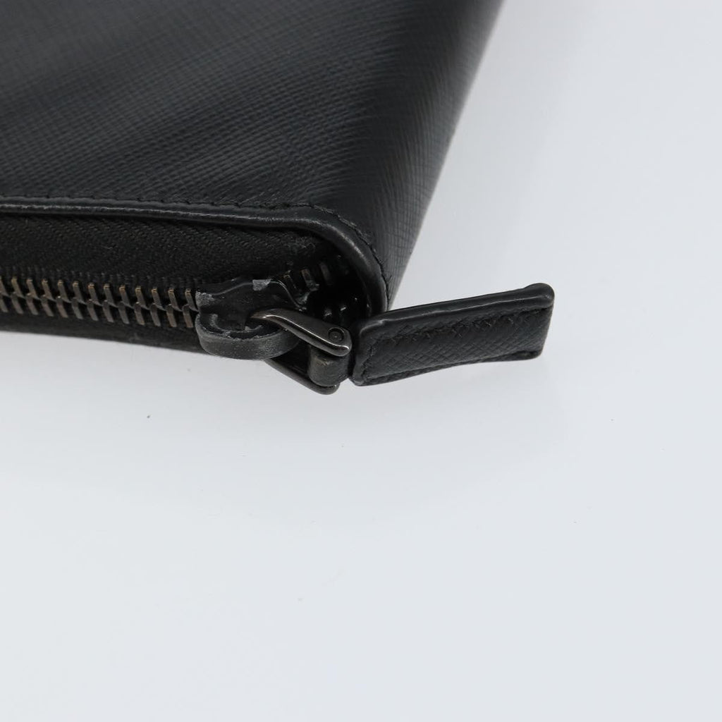 Prada Saffiano Wallet Leather Black Leather Wallets Accessory (Pre-Owned)