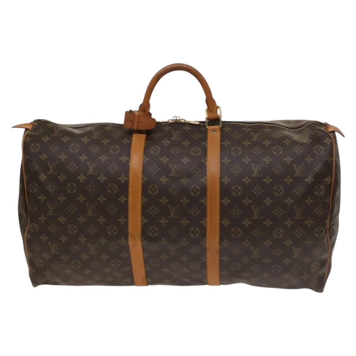 Louis Vuitton Keepall Bag Monogram Canvas Brown Canvas Travel Bag Bag (Pre-Owned)