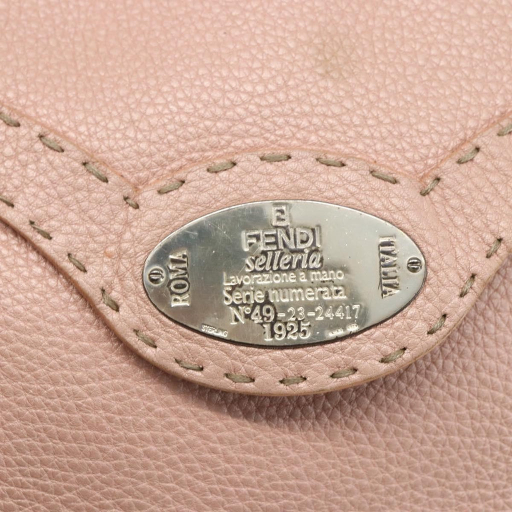 Fendi Selleria Tote Leather Pink Leather Tote Bag Bag (Pre-Owned)