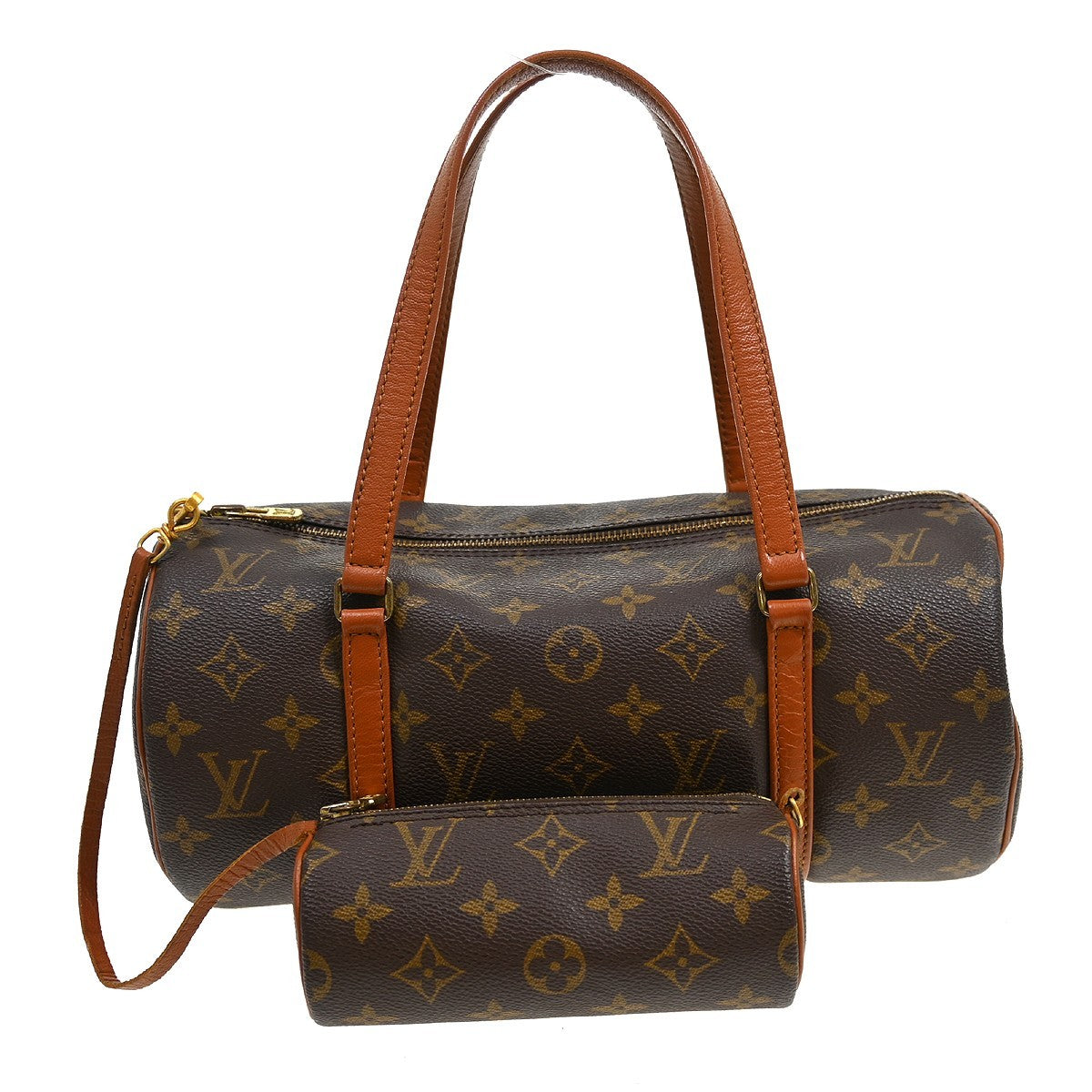 Louis Vuitton Papillon Handbag Monogram Canvas Brown Canvas Handbag (Pre-Owned)