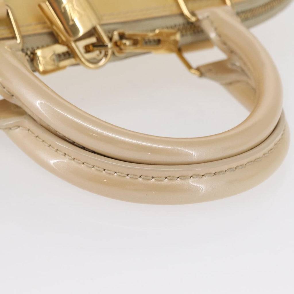 Louis Vuitton Alma Handbag Monogram Vernis Beige Patent_Leather Handbag (Pre-Owned)