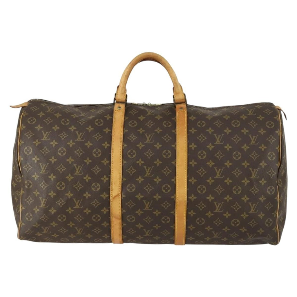 Louis Vuitton Keepall Bag Monogram Canvas Brown Canvas Travel Bag Bag (Pre-Owned)