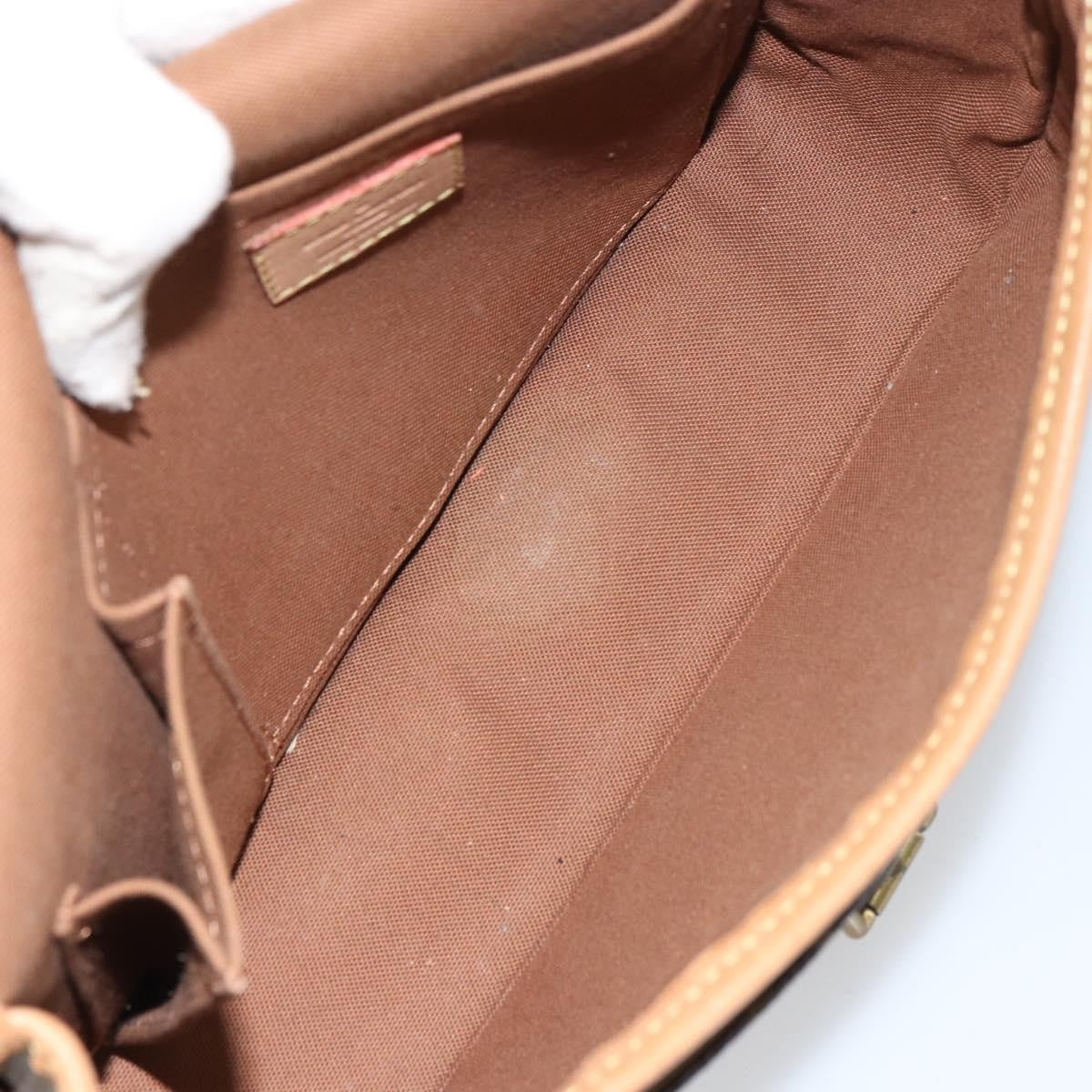 Louis Vuitton Sologne Handbag Monogram Canvas Brown Canvas Shoulder Bag Bag (Pre-Owned)