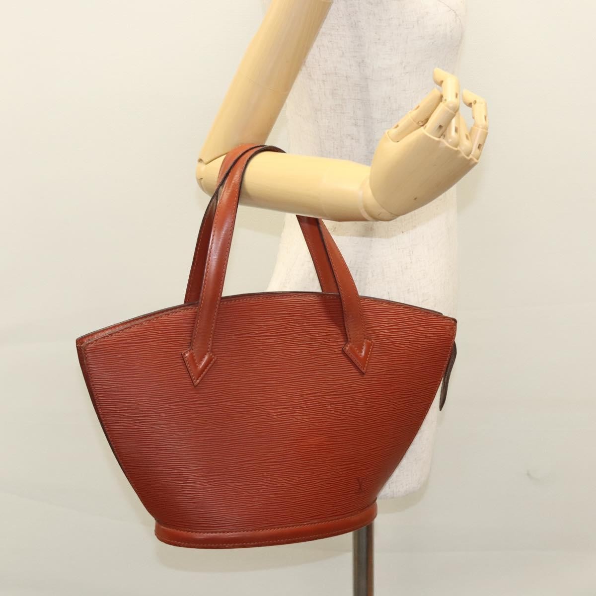 Louis Vuitton Saint Jacques Handbag Epi Leather Brown Leather Handbag (Pre-Owned)