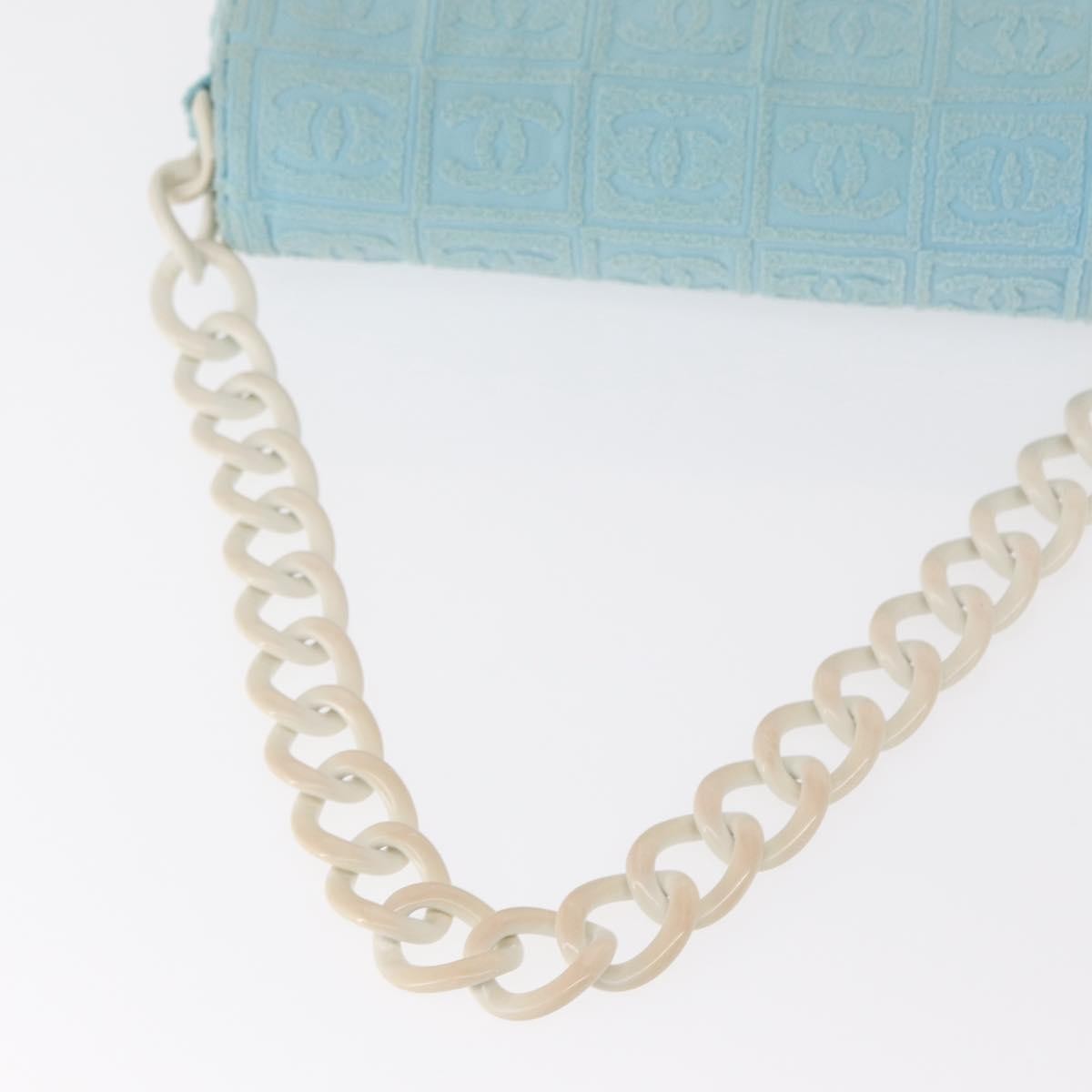 Chanel Sport Line Resin Camera Flap Bag Terry Cloth Blue Plastic Shoulder Bag Bag (Pre-Owned)