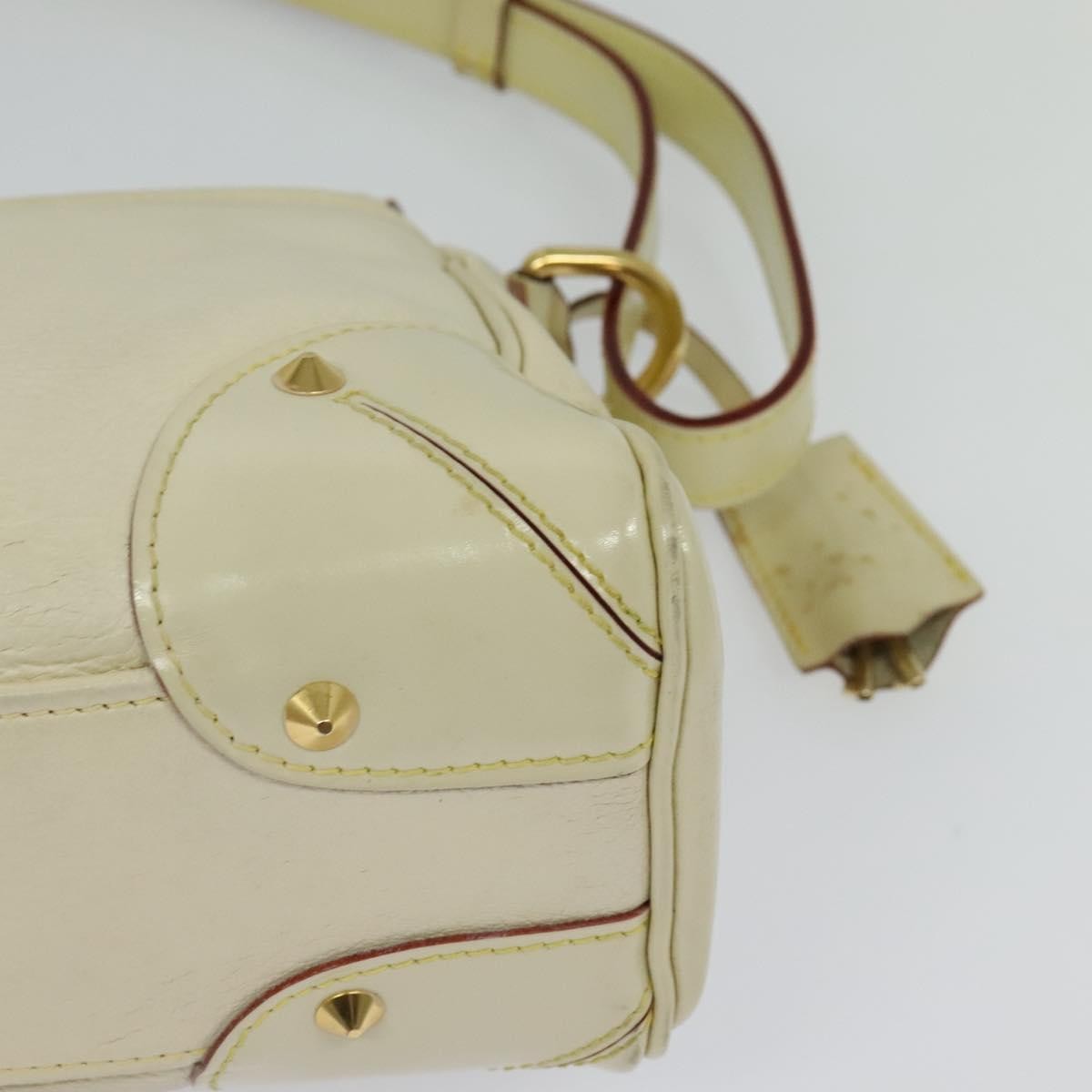 Louis Vuitton Suhali L'essentiel Handbag Leather White Leather Shoulder Bag Bag (Pre-Owned)