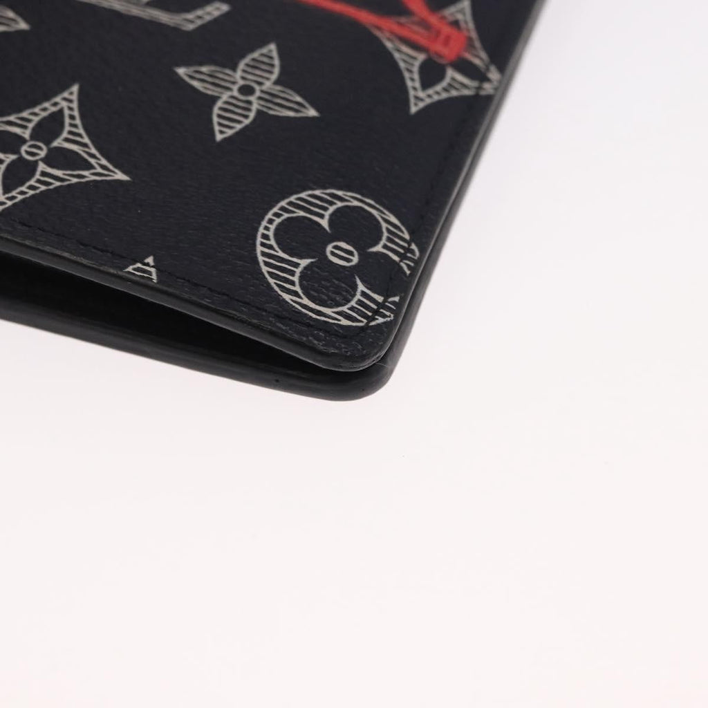 Louis Vuitton Brazza Long Bifold Wallet Monogram Comics Navy Canvas Wallets Accessory (Pre-Owned)