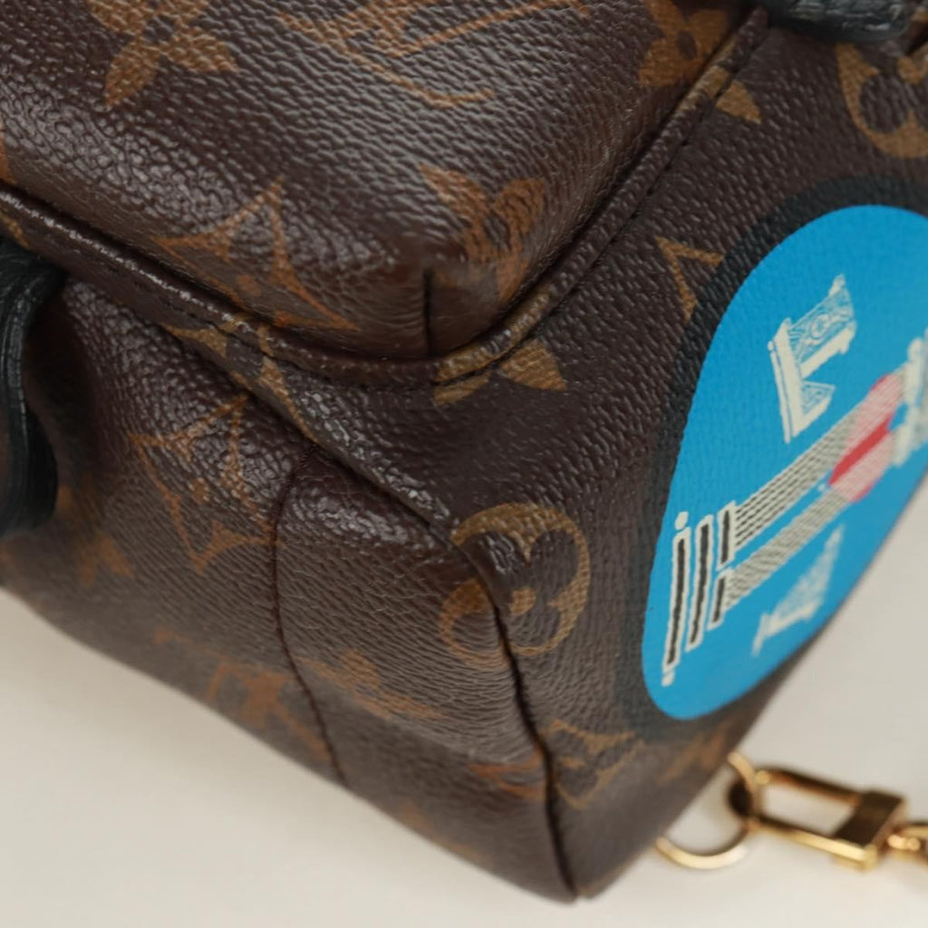 Louis Vuitton Palm Springs Backpack Limited Edition World Tour Monogram Canvas Brown Canvas Backpack Bag (Pre-Owned)