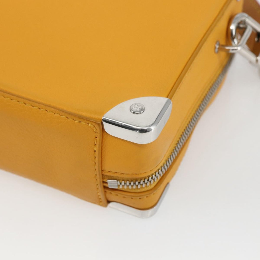 Louis Vuitton Handle Soft Trunk Bag Monogram Taurillon Leather Yellow Leather Clutche & Pouche Bag (Pre-Owned)