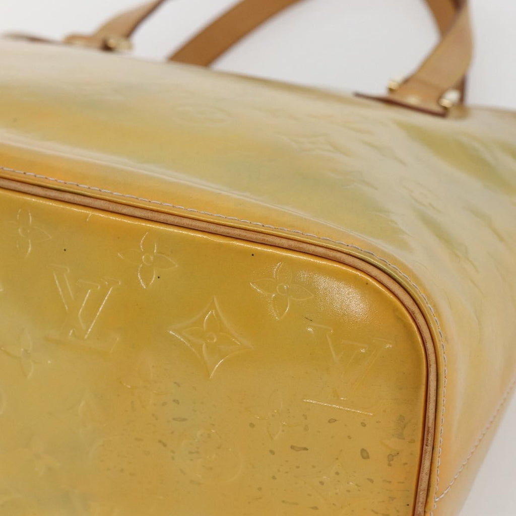Louis Vuitton Houston Handbag Monogram Vernis Beige Patent_Leather Tote Bag Bag (Pre-Owned)