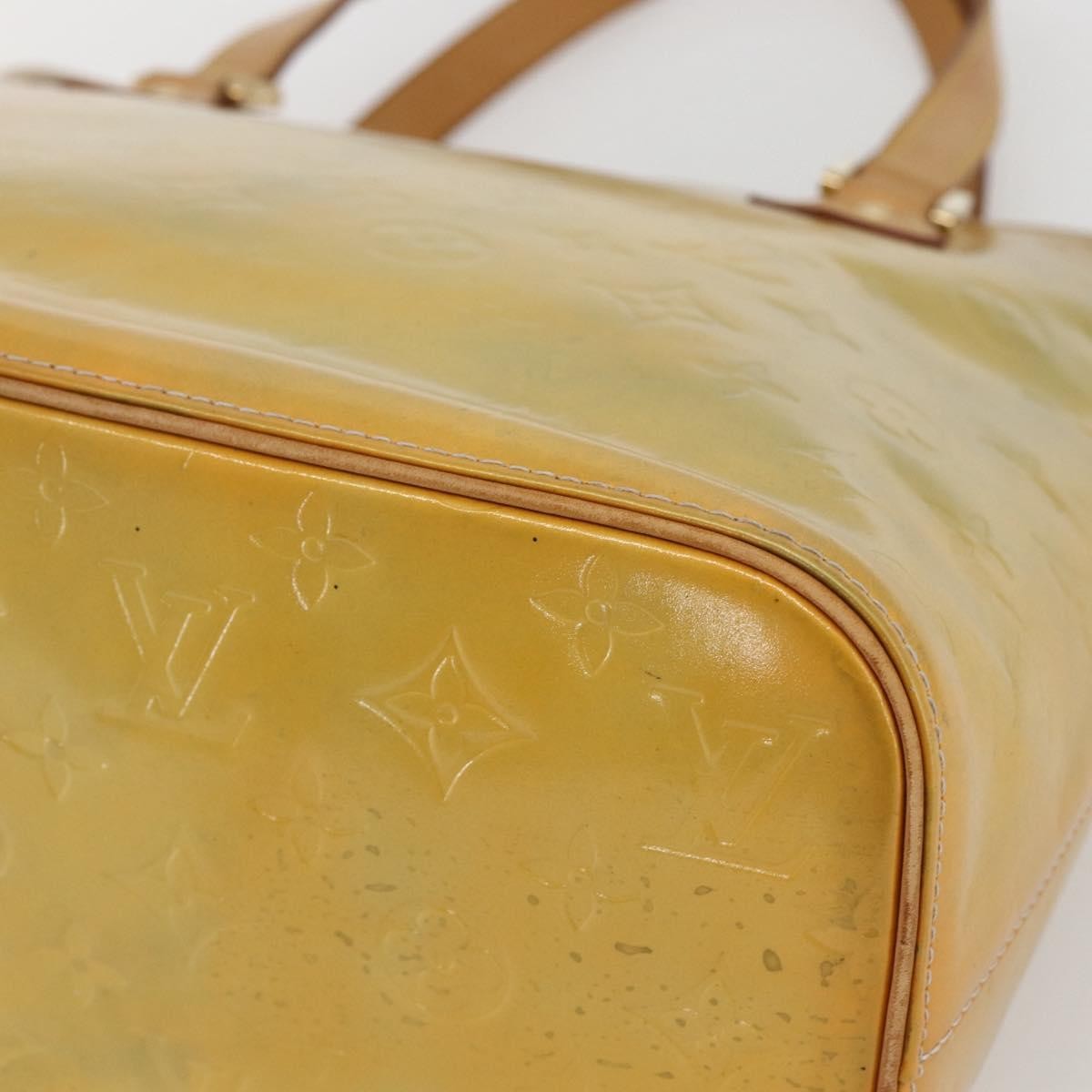 Louis Vuitton Houston Handbag Monogram Vernis Beige Patent_Leather Tote Bag Bag (Pre-Owned)