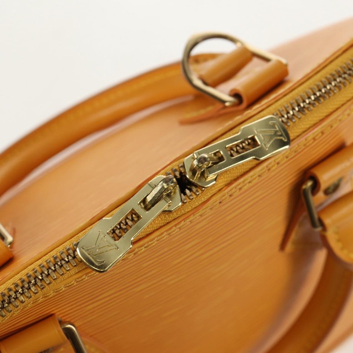 Louis Vuitton Alma Handbag Epi Leather Yellow Leather Handbag (Pre-Owned)