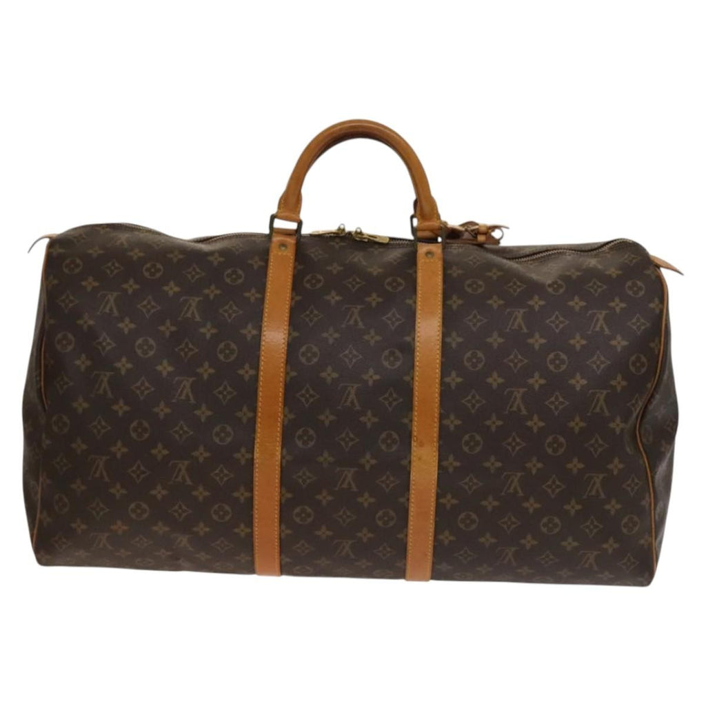 Louis Vuitton Keepall Bag Monogram Canvas Brown Canvas Travel Bag Bag (Pre-Owned)