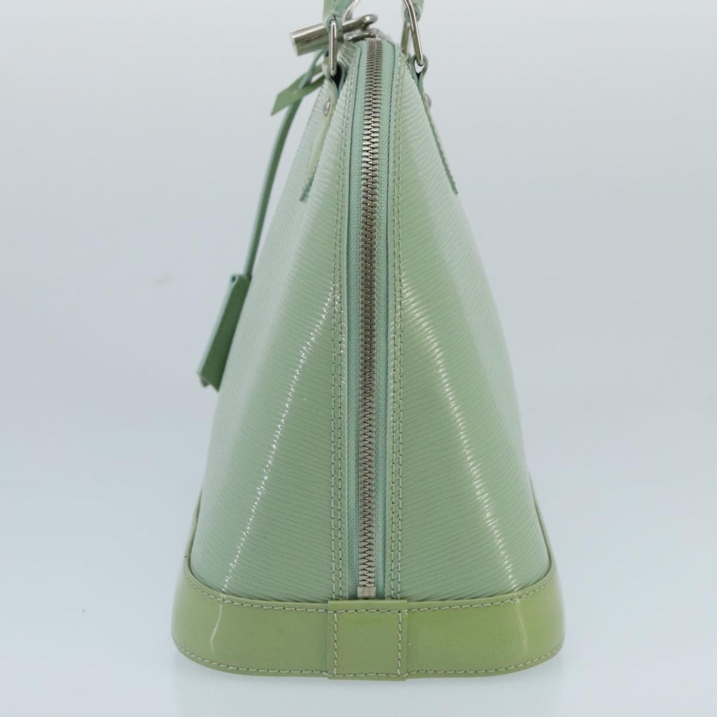 Louis Vuitton Alma Handbag Electric Epi Leather Green Patent_Leather Handbag (Pre-Owned)