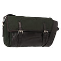 Prada Double Buckle Flap Messenger Bag Tessuto Khaki Nylon Shoulder Bag Bag (Pre-Owned)