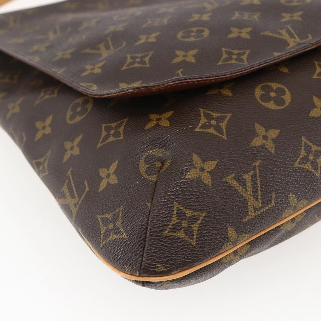 Louis Vuitton Musette Handbag Monogram Canvas Brown Canvas Shoulder Bag Bag (Pre-Owned)