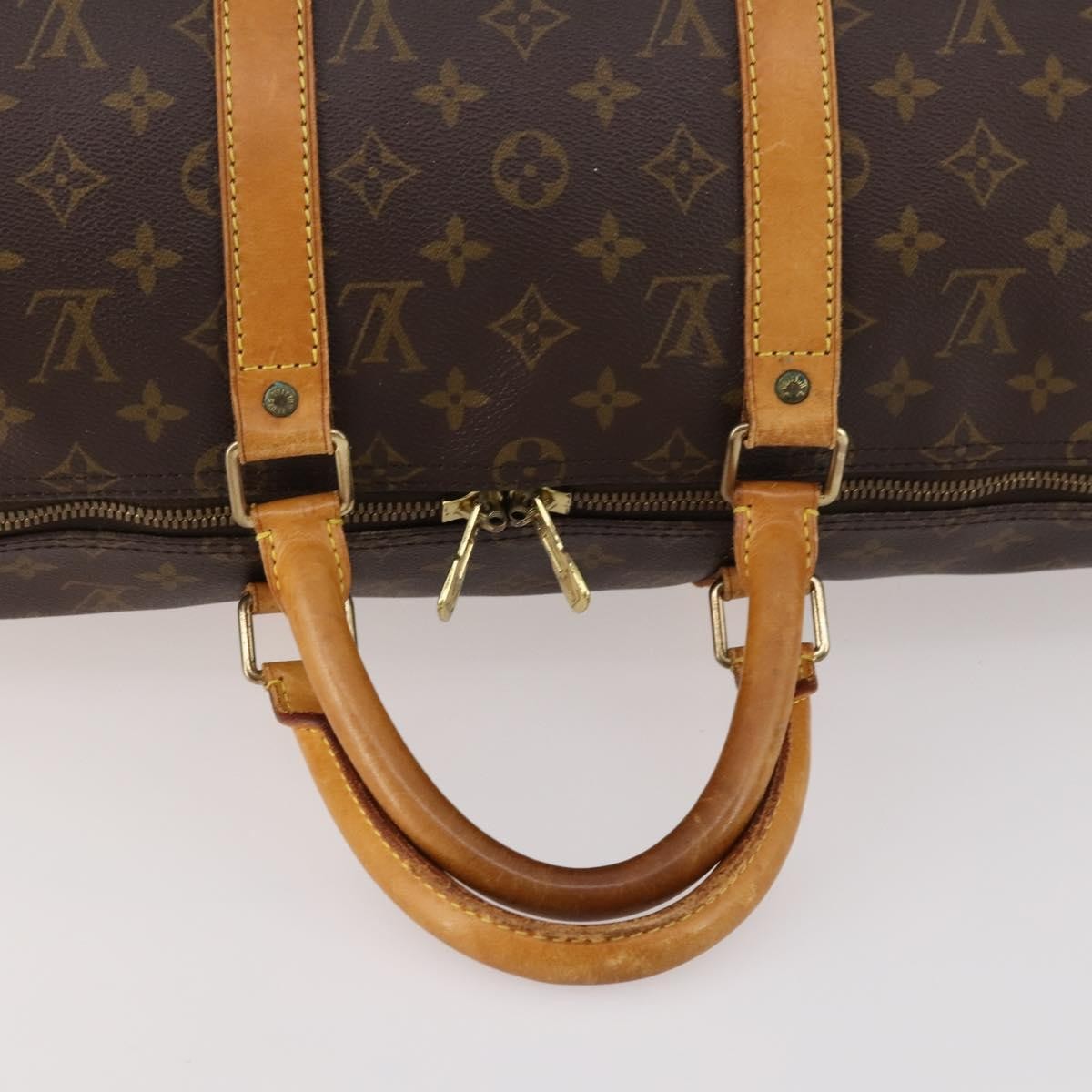 Louis Vuitton Keepall Bag Monogram Canvas Brown Canvas Travel Bag Bag (Pre-Owned)