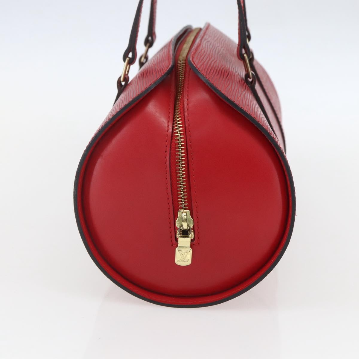 Louis Vuitton Soufflot Handbag Epi Leather Red Leather Shoulder Bag Bag (Pre-Owned)