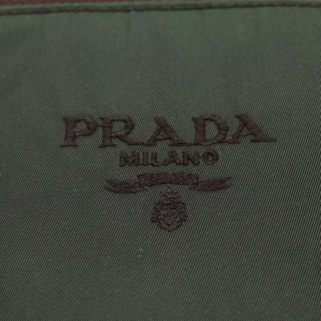 Prada Vintage Tote Tessuto Khaki Nylon Tote Bag Bag (Pre-Owned)