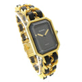 Chanel Premiere Rock Quartz Watch Plated Metal And Leather Watch (Pre-Owned)