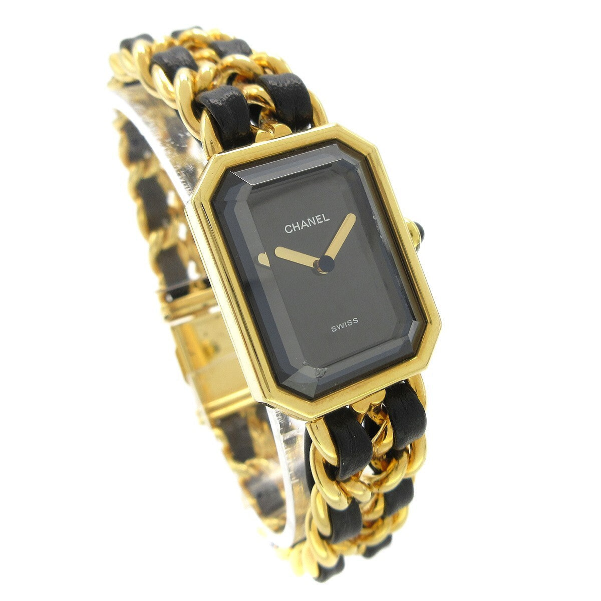Chanel Premiere Rock Quartz Watch Plated Metal And Leather Watch (Pre-Owned)
