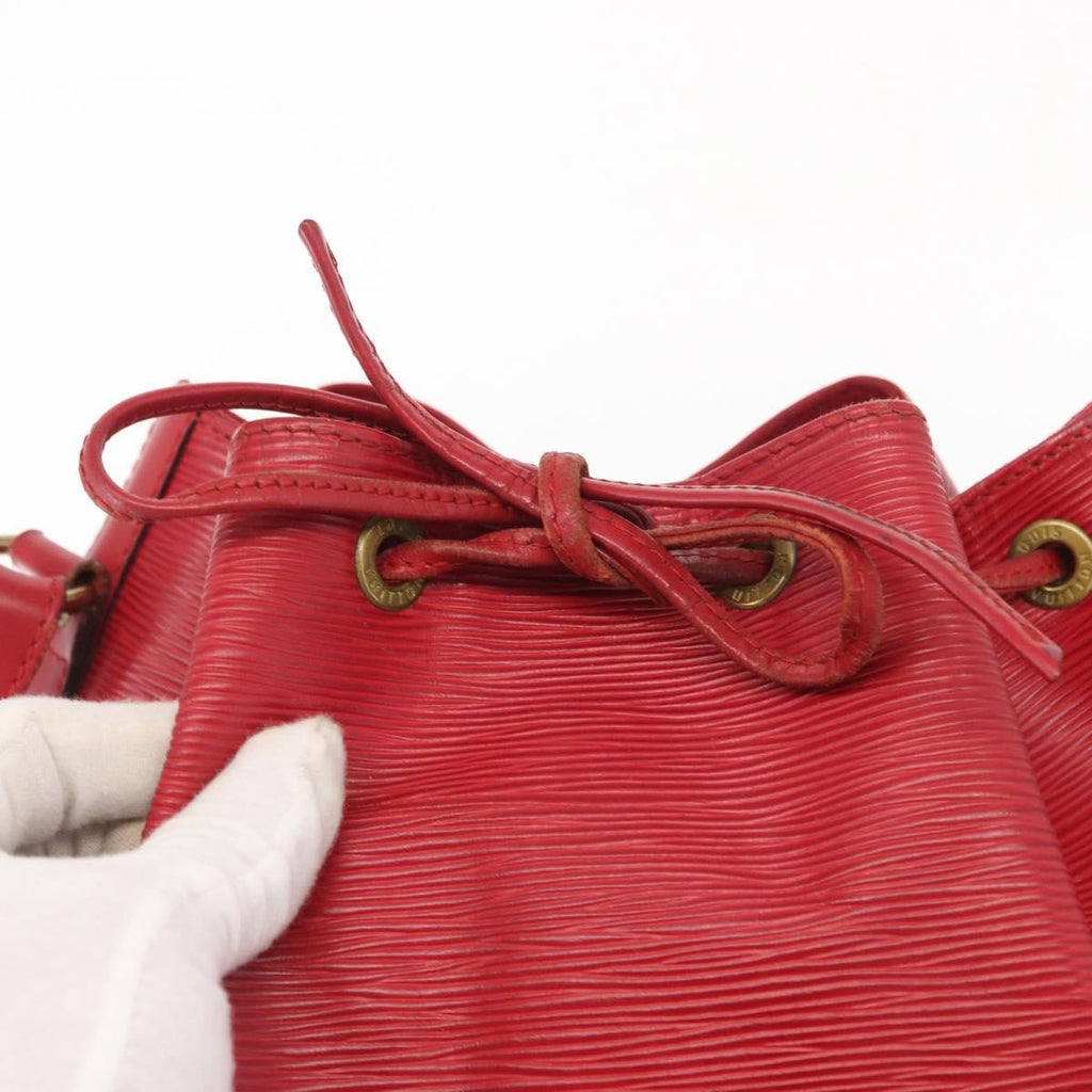 Louis Vuitton Petit Noe Handbag Epi Leather Red Leather Shoulder Bag Bag (Pre-Owned)