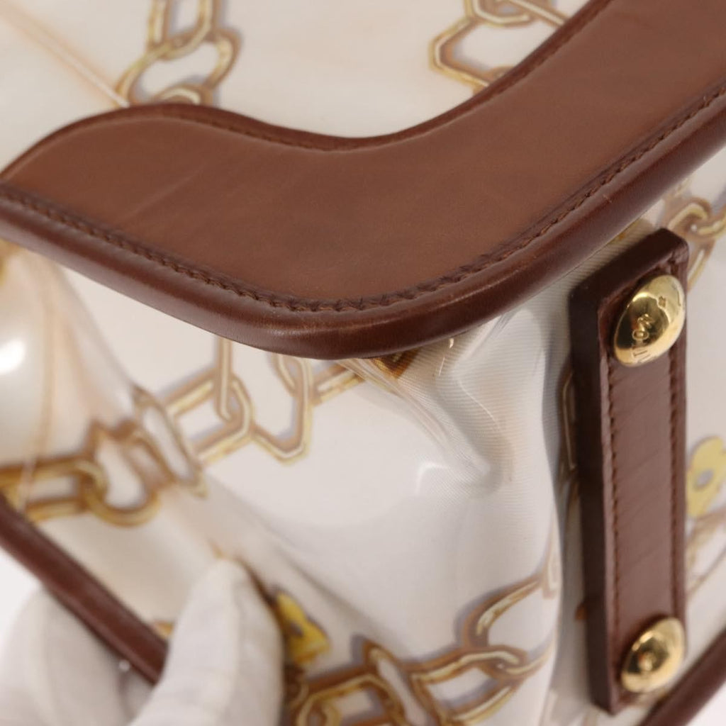 Louis Vuitton Charms Cabas Pvc Over Printed Silk Brown Canvas Handbag (Pre-Owned)
