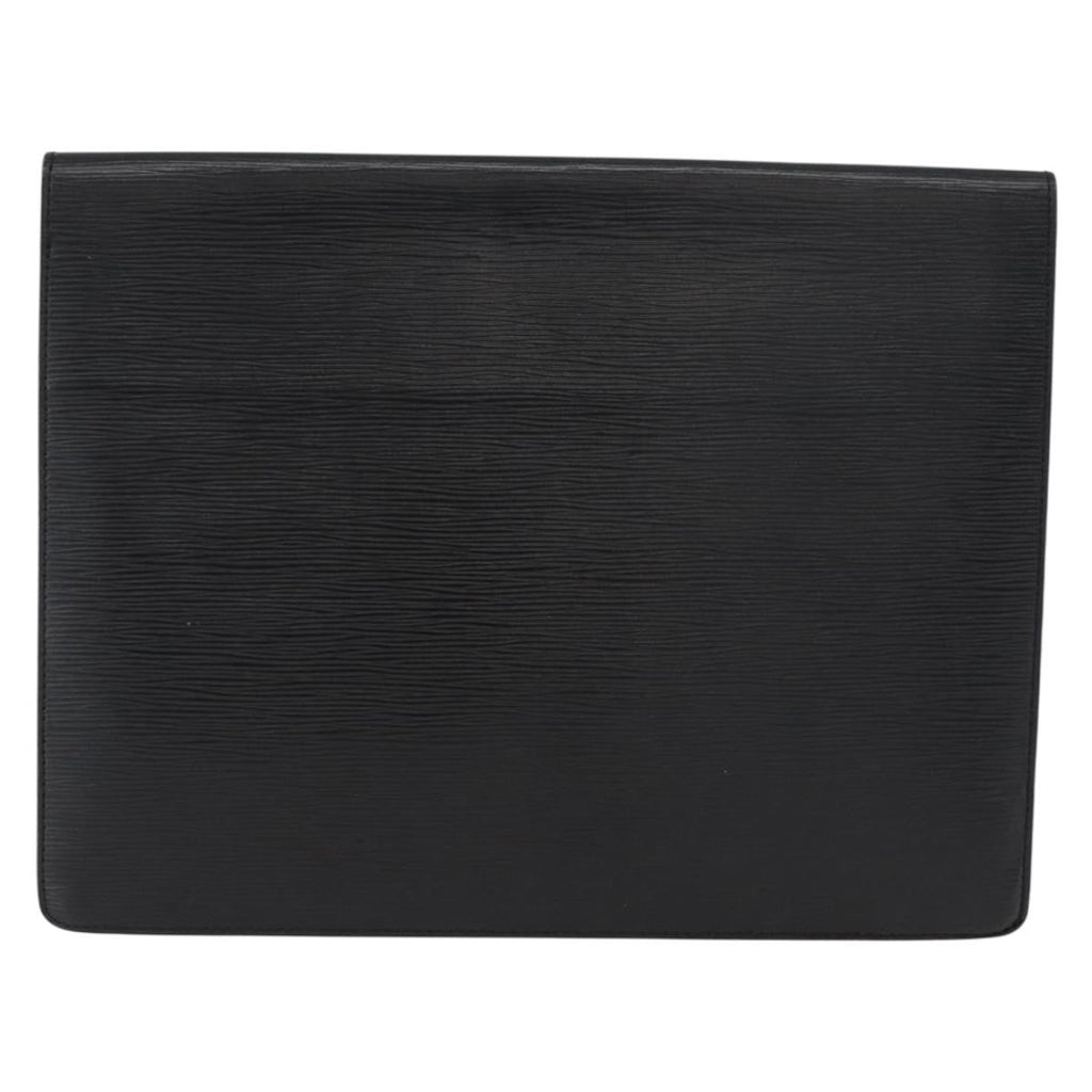 Louis Vuitton Porte-Documents Senateur Bag Epi Leather Black Leather Briefcase Bag (Pre-Owned)
