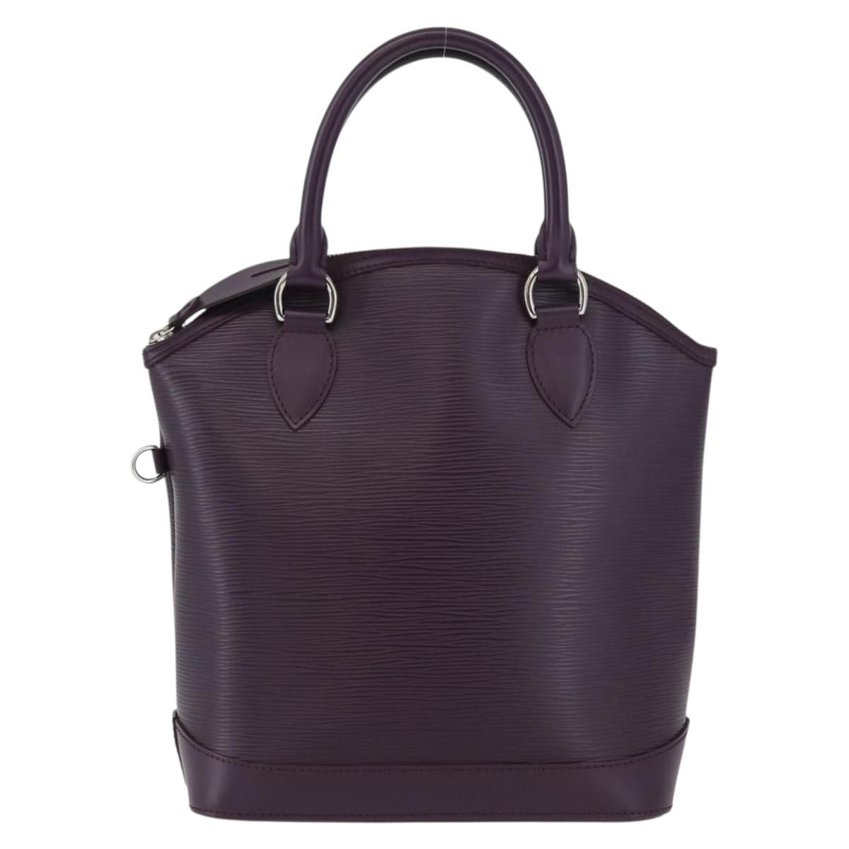 Louis Vuitton Lockit Handbag Epi Leather Purple Leather Handbag (Pre-Owned)